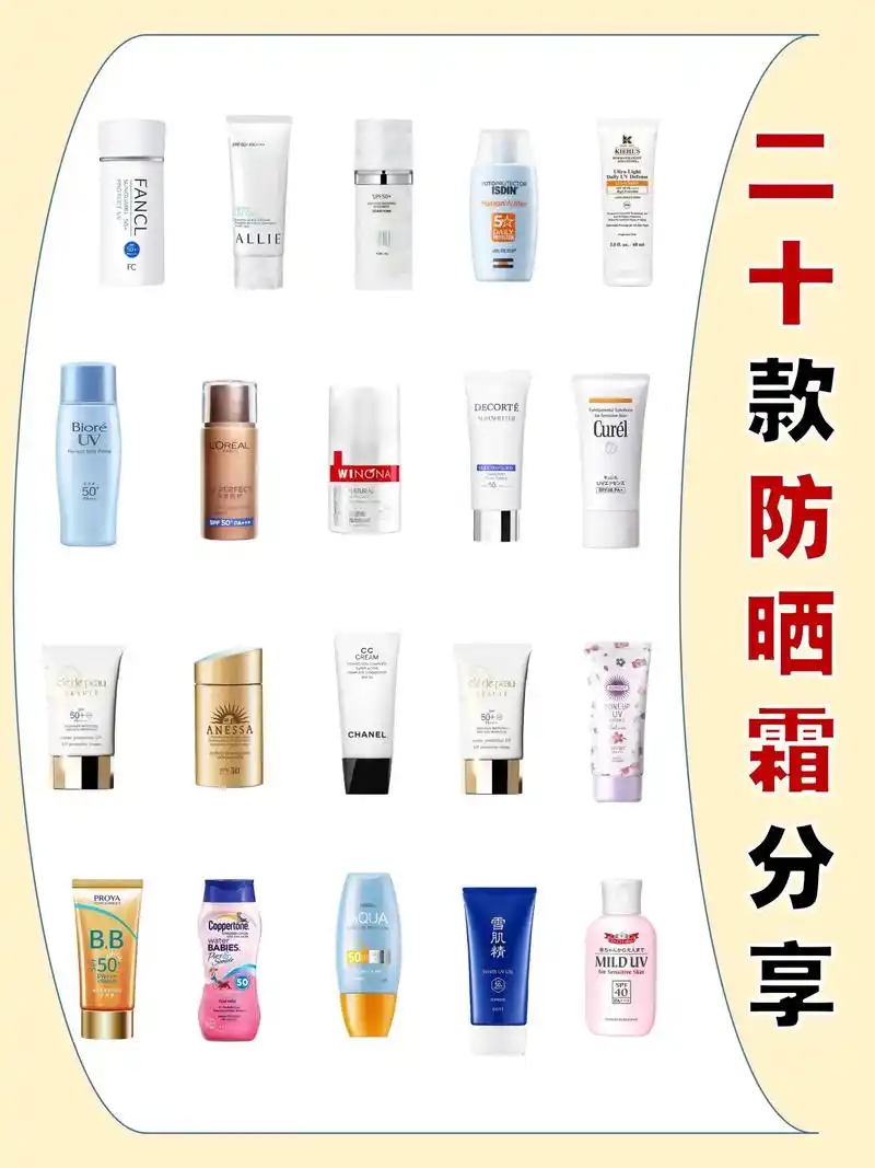 二十款夏季防晒霜测评!