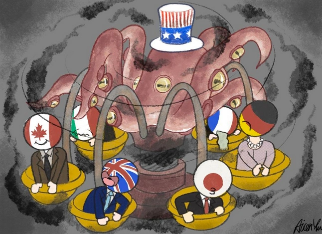 国社讽刺漫画猛戳美国痛点政客主持人都来了