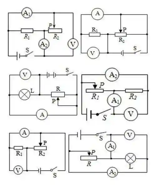 这是因为,初中物理题所涉及的电路图,其用电器往往不会超过两