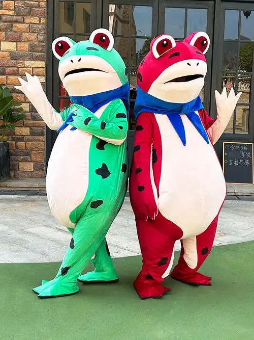青蛙服装人偶儿童玩偶服人偶装孤寡卖崽青蛙演出服蛤蟆衣服电风扇