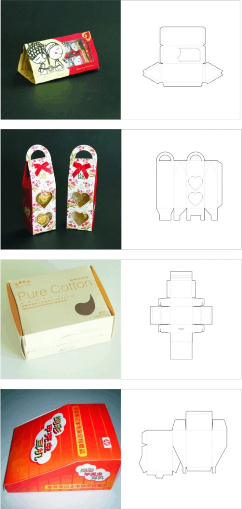 69款包装结构设计实样图和包装展开分解图