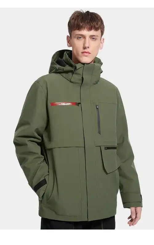 骆驼camel tex叠加态700蓬冲锋衣男三合一户外羽绒内胆暴雨级进藏《先