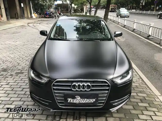 奥迪a4l 汽车改色贴膜teckwrap美国秃鹰ech15电光黑