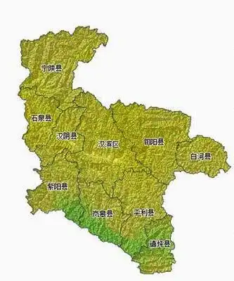 陕西省安康市_行政区划信息参考