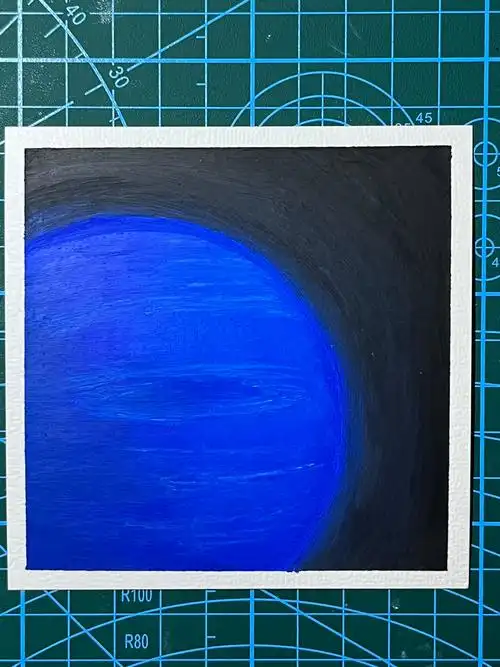 油画棒打卡|星球系列61海王星(附颜色和教程)
