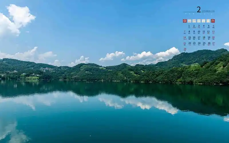 2021年7月浩瀚的海洋风光日历2021年1月绝美清新自然风光高清日历壁纸