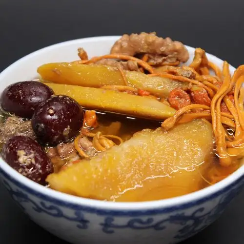 虫草花核桃汤滋补养生调理肺肾无咳养精气广东煲炖汤料广式药膳