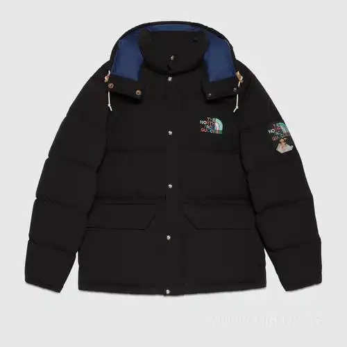 the north face x gucci联名系列羽绒夹克 黑色