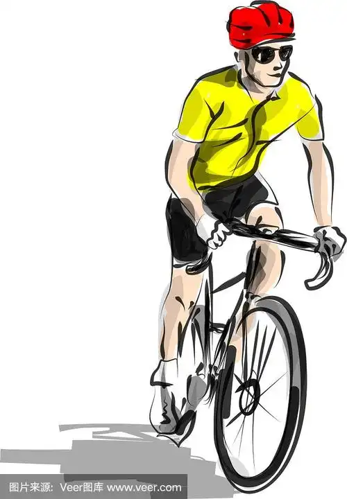 颜色线素描自行车