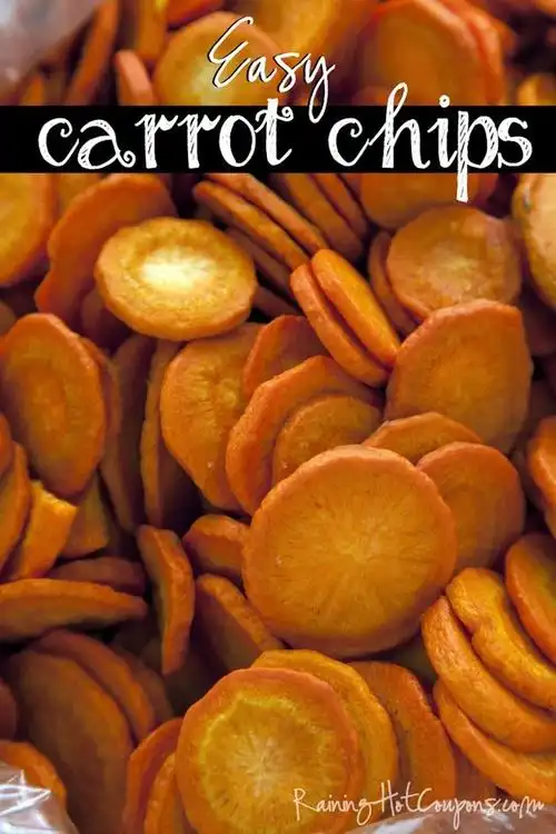 chips just brush your carrot slices with olive oil and stick