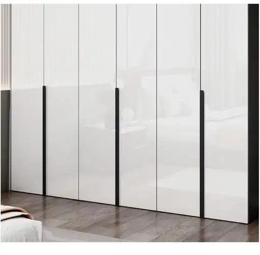 造木风 现代轻奢高光衣柜家用卧室平开门大衣柜子储物柜极简镜面收纳