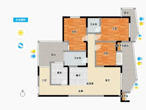中国户型大全 乐山 蓝山湾 3室0厅2卫1厨 130㎡及以上 户型百科: 一般