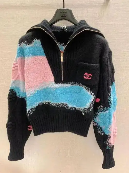 香奈儿22k套头彩色毛衣