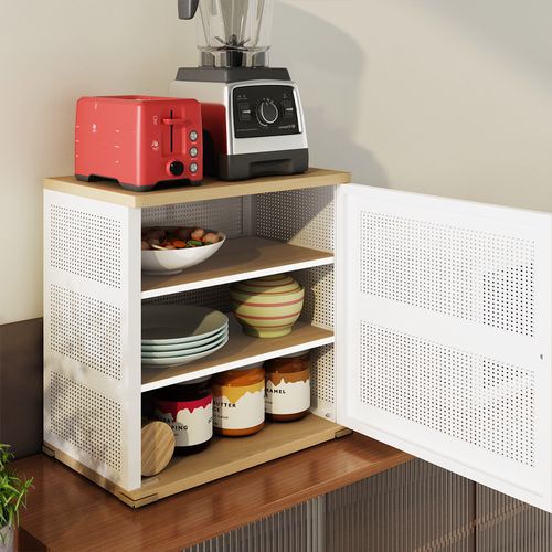 碗柜家用厨房收纳柜子放菜置物架台面迷你小型厨房置物架