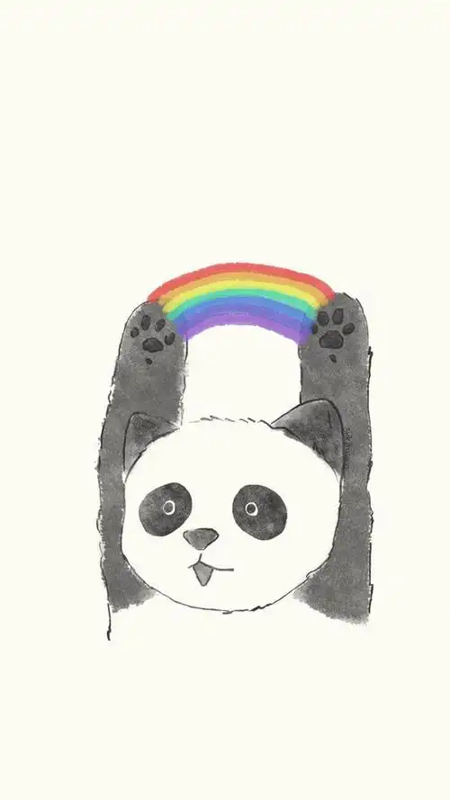 可爱卡通熊猫,高清图片,手机锁屏桌面-壁纸族