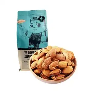 网红坚果三只松鼠手剥巴旦木160g带壳炒货干果扁桃仁休闲零食包邮