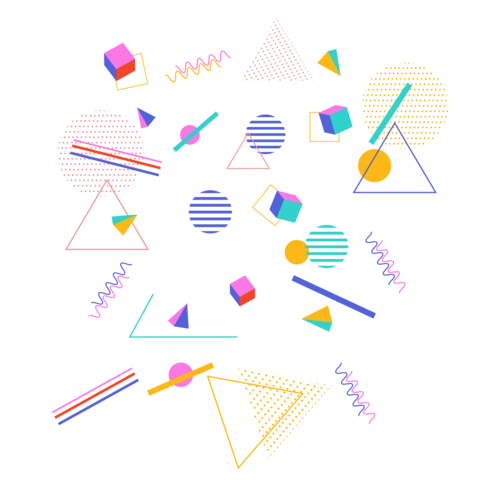 几何图形炫酷图案孟菲斯免扣素材