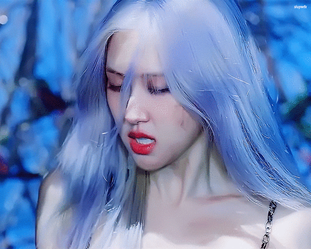 朴彩英蓝发 朴彩英rosie blackpink