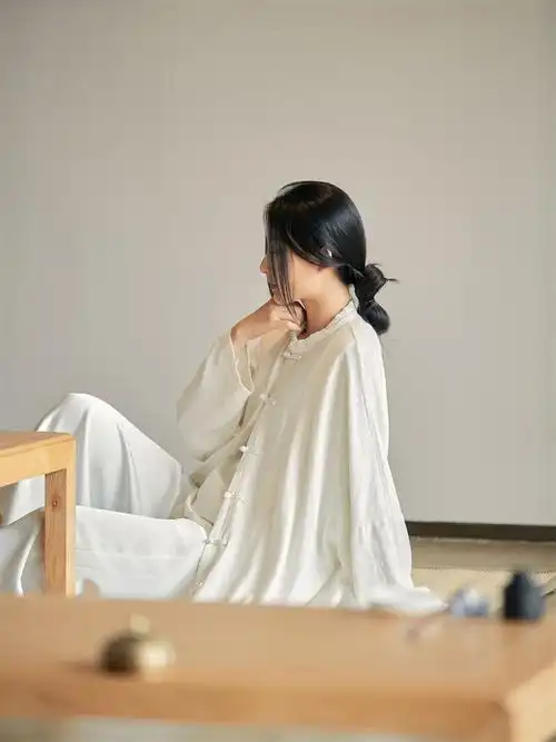 禅服女复古风套装佛系女装素衣夏季外套禅意中国风唐茶道服亚麻飘逸