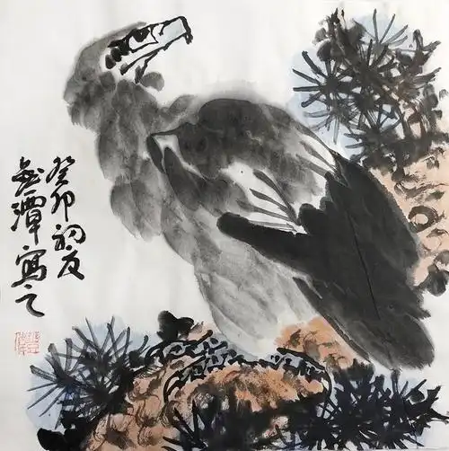 【佳作欣赏】丰伟先生10幅雄鹰画作,笔墨飞扬,尽展豪情壮志