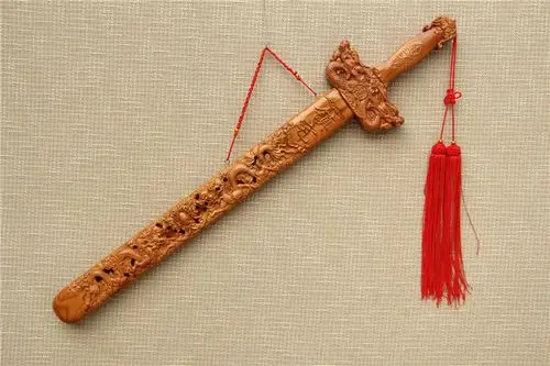 开光辟邪桃木工艺品桃木剑80公分双龙戏珠镇宅宝剑辟邪家居挂剑