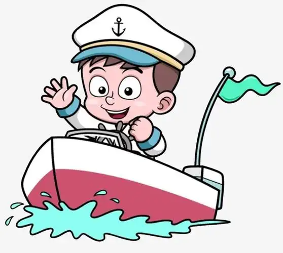 卡通海军开轮船简图