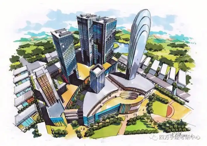 城乡规划快题设计之鸟瞰效果图怎么画71