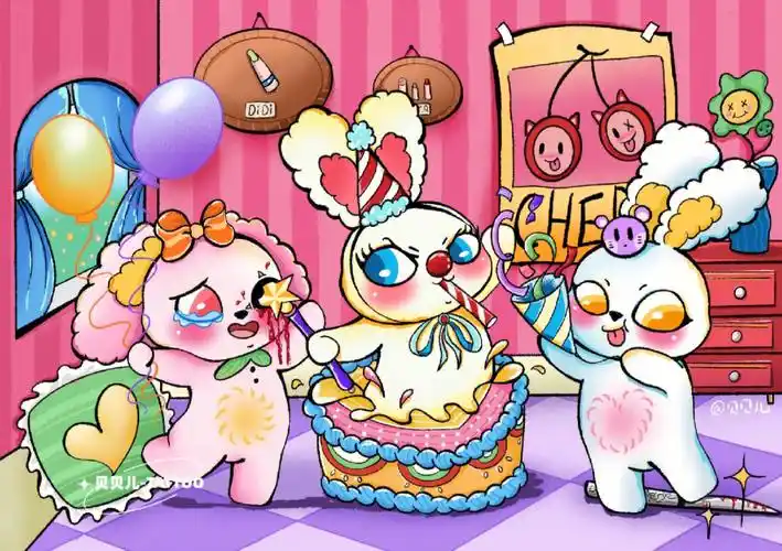 原创插画bunny兔又搞恶作剧