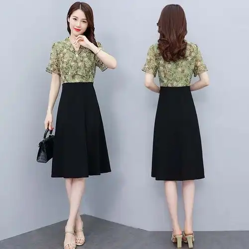 连衣裙女装2022夏装夏天衣服新款高端大牌时尚气质女人味妈妈裙子