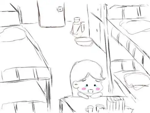 宿舍简笔画图片大全