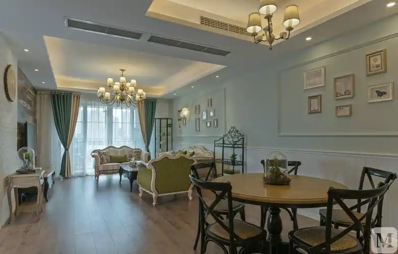 6万158㎡美式四房装修美式风 中交君玺-红星美凯龙家装效果图