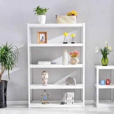 白色收纳金属置物架厨房阳台客厅家用架落地仓储库房杂物碳钢微波