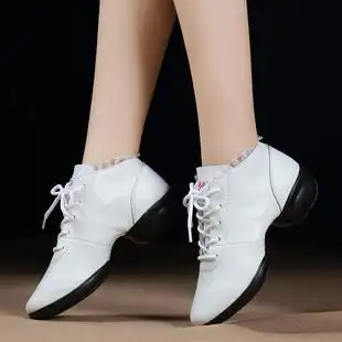 广场舞鞋爵士水兵冬季舞蹈鞋女成人广场舞跳舞女鞋子软底真皮新款,可