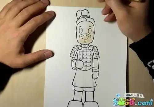 教小朋友画兵马俑-兵马桶的绘画教学视频在线看