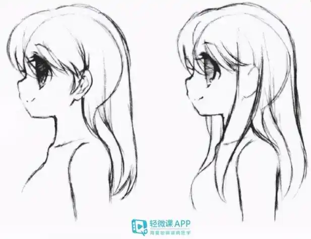 女孩侧面简笔画 女孩侧面简笔画全身