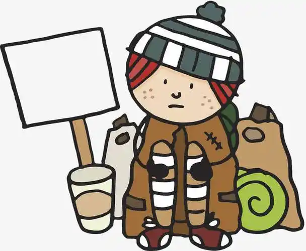 关键词 : 贫,贫穷,一贫如洗,穷,贫苦,穷人,乞讨,卡通插图贫困的乞讨者