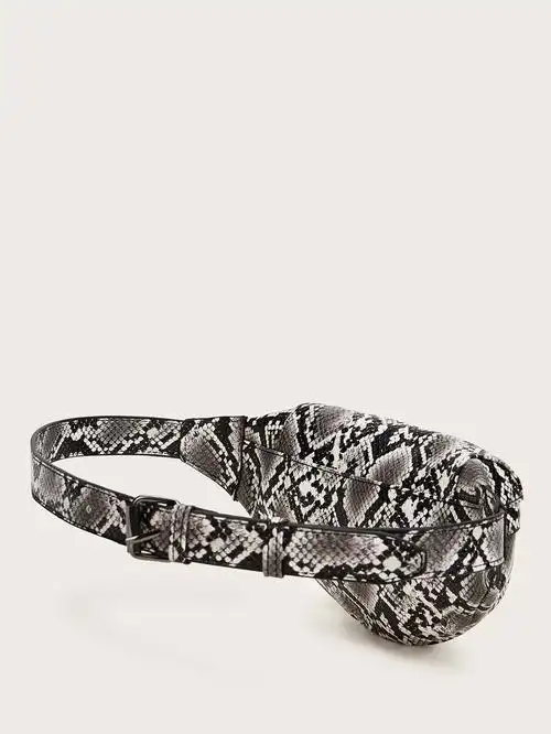 women women bags bum bags snakeskin print zipper