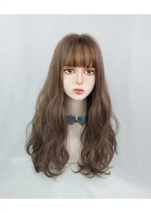 aidahngj假发女长发全头套式慵懒法式烫长卷发大波浪日常气质中长发套