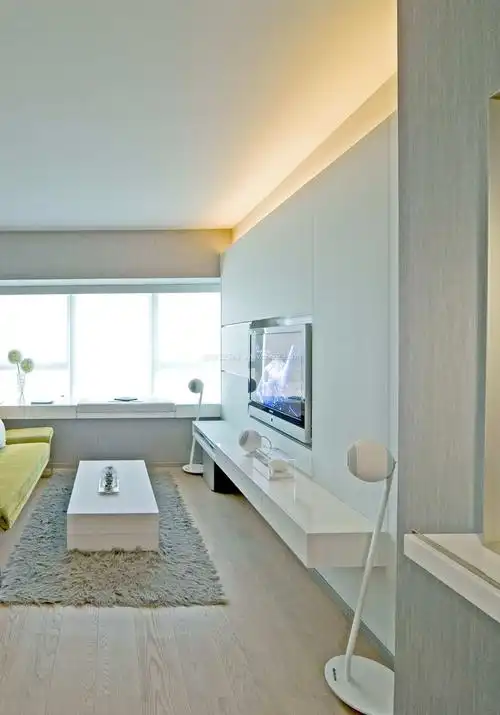 小户型客厅简约装修电视背景墙效果图片