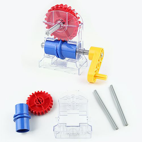 兼容乐高高大颗粒积木9656简单机械配件齿轮9孔梁塑料积木