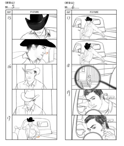 电影拉片练习——《断背山》|影视|设定/分镜|陈青争 - 临摹作品