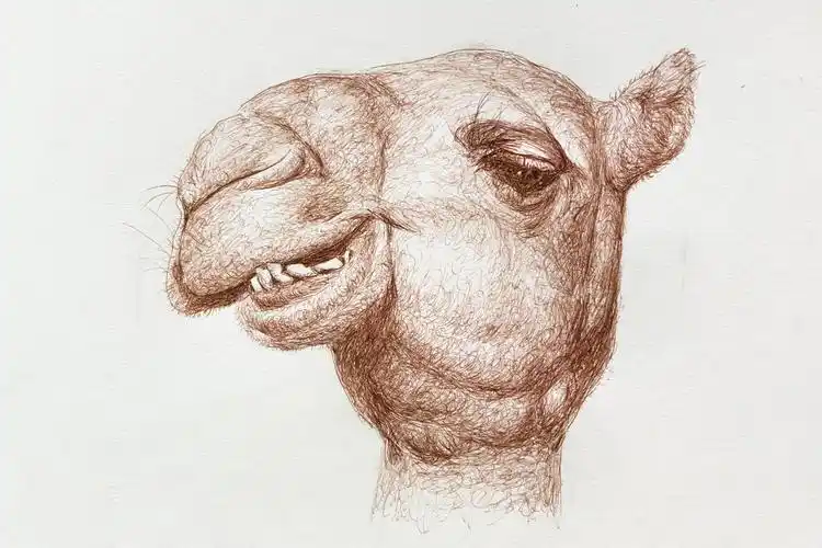 妈拉艺术学院裴俊飞老师中央美院速写动物之骆驼