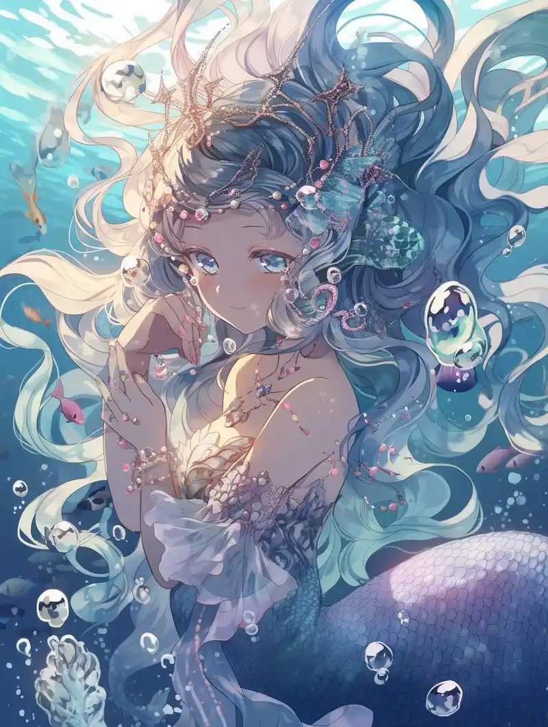 美人鱼#二次元美图#  画师:智叡りこ