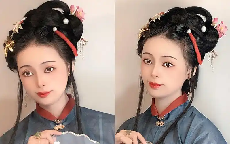 汉服发型教程|仙气又别致的明制汉服发型
