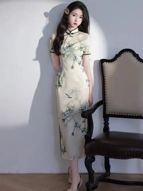 新款提花棉旗袍s3xl