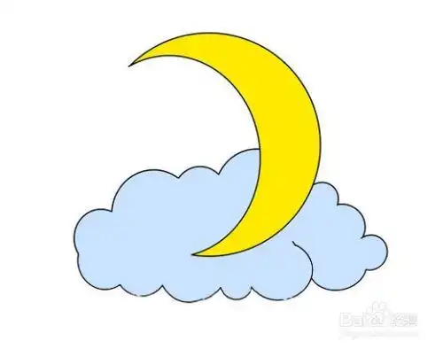 如何教孩子绘制一钩弯月
