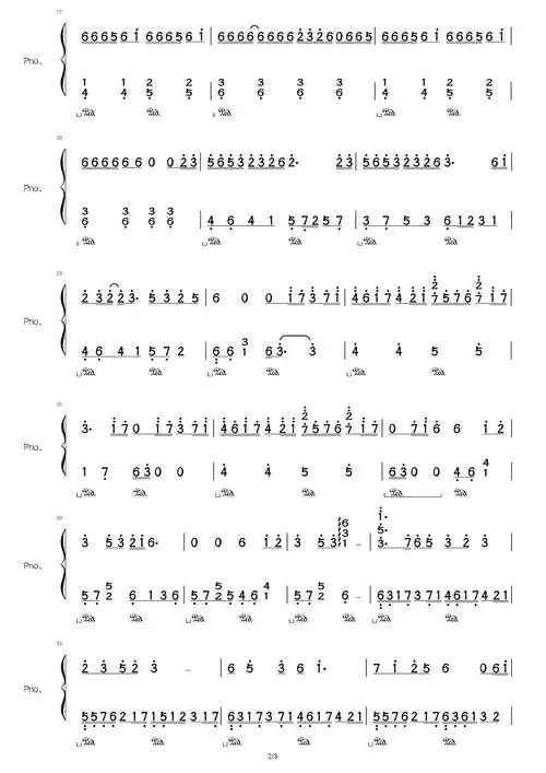 一支榴莲《海底》钢琴简谱-琴艺谱