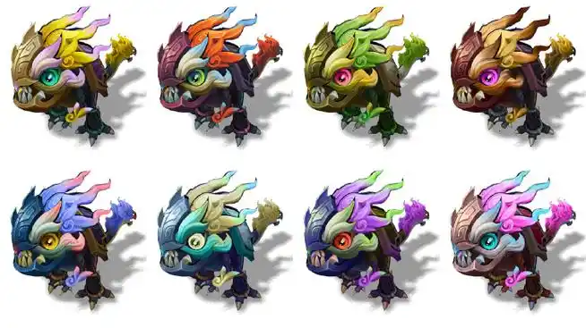 英雄联盟山海绘卷大嘴原画技能特效炫彩模型图标表情