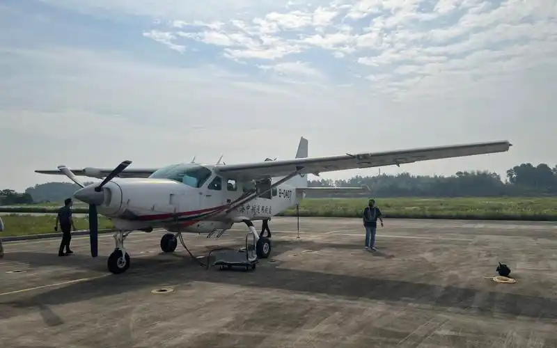 单发涡桨通航飞机赛斯纳cessna208体验!株洲芦淞通用机场起飞