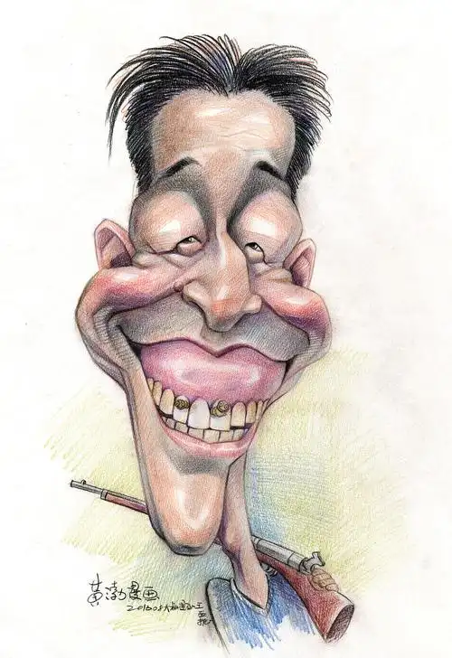 夸张肖像漫画似颜绘大叔漫画漫像作品
